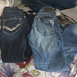 Men's Buckle Black Jeans